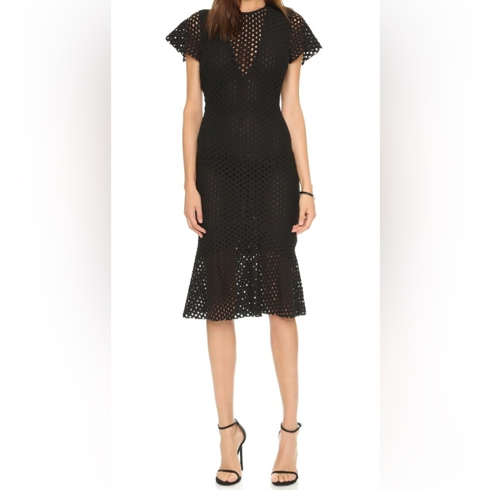 bec + bridge Black Midi Skirt dress size 2. E9